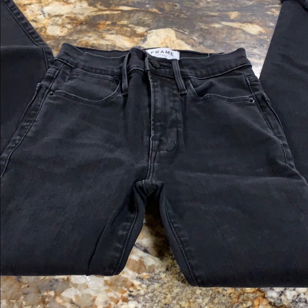 Le High Skinny Jagged Hem Whittier FRAME Size 24 - Picture 6 of 8